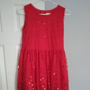 Girls XL red sparkling dress